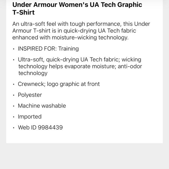 NEW Under Armour T-Shirt UA Tech White Athletic Workout Women's Size Medium - Picture 5 of 5
